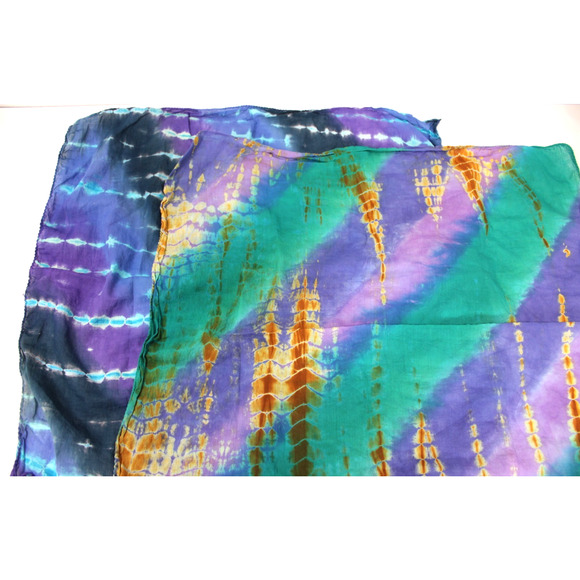 2 Headcovers Unlimited Tie Died Bandanna Cotton Scarf 22" Square - Picture 2 of 9